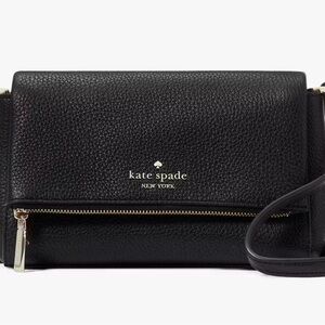 Kate Spade New York Leila Mini Black Leather Crossbody Bag